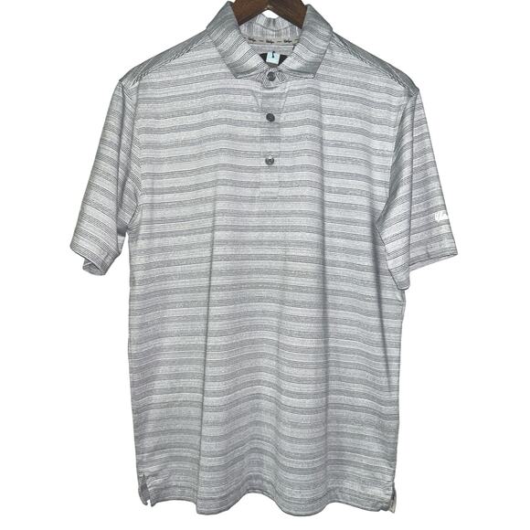 NWT Walter Hagen 11 Grey 5 Stripe Polo Small - Picture 1 of 7